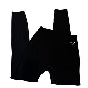 Gymshark Women's Tight Size M Med Black Gym Yoga Stretch EUC